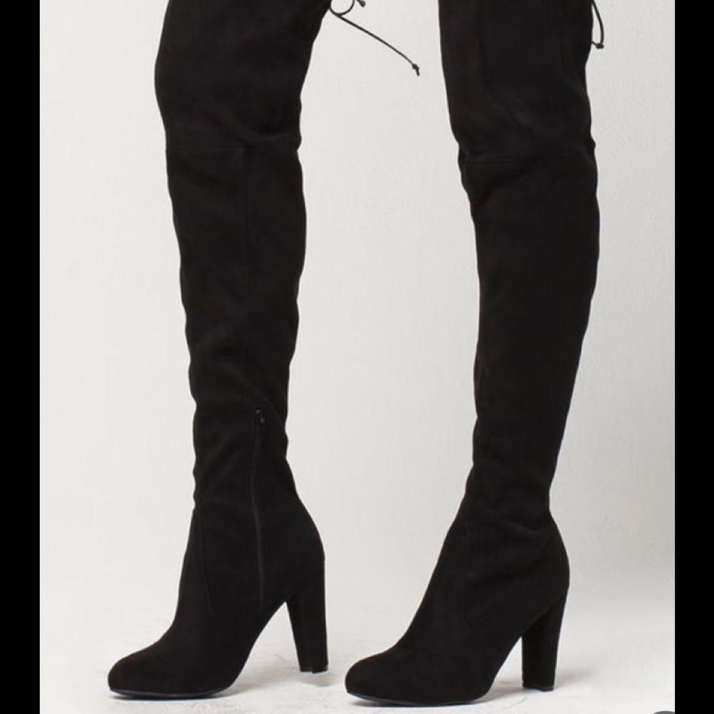 Candie’s Over the Knee Boots Blk
